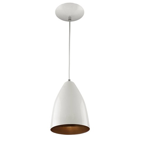 Pendente Vegas Premium Gourmet em Aluminio Branco/Cobre