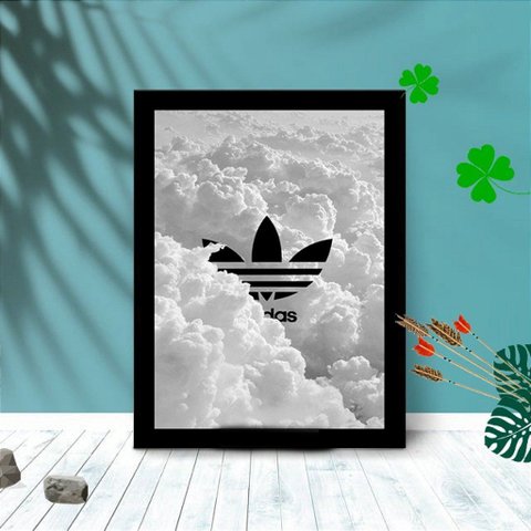 Quadro Decorativo Star Cloud Sala Escritório +vidro 33x25 A4:preto