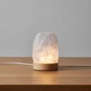 Ver imagem 2 de Luminária de Mesa Abajur Pedra Natural Quartzo Branco