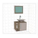 Ver imagem 5 de Gabinete de Banheiro com Cuba e Espelheira Baden - Preto com Ripado