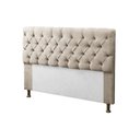 Ver imagem 1 de Cabeceira para Cama Box Solteiro 90cm Mirage c/ Capitonê Suede Bege - LM DECOR