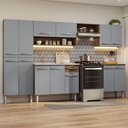 Ver imagem 1 de Armário de Cozinha Completa 293cm com Pia Rustic/Cinza Emilly Madesa 08