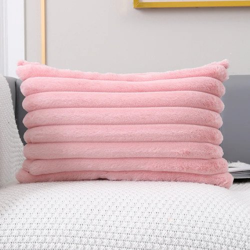 Capa P/ Almofada Pelucia Wave Soft 30 X 60 Cm - Baby Pink