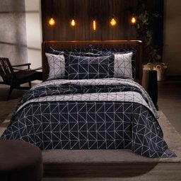Jogo de Cama King Santista Home Design 4 Peças 100% Algodão Lars - 2 Jogo de Cama King Santista Home Design 4 Peças 100% Algodão Lars - 2