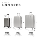 Ver imagem 2 de Mala de viagem bordo pequena 10kg Londres  Swiss Move Prata