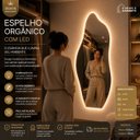 Ver imagem 4 de Espelho Flame 100x35cm Polido Bivolt Sala Salão Luxo LED Neutro