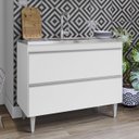 Ver imagem 1 de Balcão de Cozinha com Pia Inox 100cm Julia M24 Branco - Mpozenato