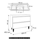 Ver imagem 5 de Balcão de Cozinha com Pia Inox 100cm Julia M24 Branco - Mpozenato