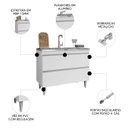 Ver imagem 4 de Balcão de Cozinha com Pia Inox 100cm Julia M24 Branco - Mpozenato