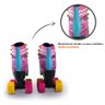 Patins 4 Rodas Roller Classico Rosa C/Kit Protecao Tamanho 36/37 Bw021R-36/37 - 5