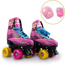 Patins 4 Rodas Roller Classico Rosa C/Kit Protecao Tamanho 36/37 Bw021R-36/37 - 1 Patins 4 Rodas Roller Classico Rosa C/Kit Protecao Tamanho 36/37 Bw021R-36/37 - 1