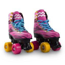 Patins 4 Rodas Roller Classico Rosa C/Kit Protecao Tamanho 36/37 Bw021R-36/37 - 7 Patins 4 Rodas Roller Classico Rosa C/Kit Protecao Tamanho 36/37 Bw021R-36/37 - 7