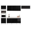 Ver imagem 6 de Armário de Cozinha Modulada 4 Peças CP11 Balcão com Tampo Branco/Preto - Lumil Lumil Móveis