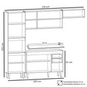 Ver imagem 4 de Armário de Cozinha Modulada 4 Peças CP11 Balcão com Tampo Branco/Preto - Lumil Lumil Móveis