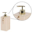 Ver imagem 2 de KIT LAVABO BANHEIRO LUXO VIDRO 5 PEÇAS: VANILLA DOURADO