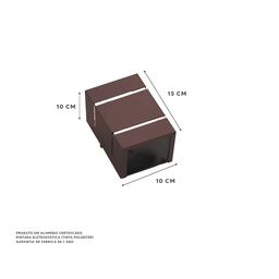 Arandela 2 Focos E 2 Frisos Externa Parede Muro Ar1510: Cor Marrom - 2