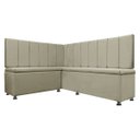 Ver imagem 2 de Conjunto Canto Alemão com Bau para Bar Lanchonete Liso Bege 125x160cm Sofa Store