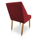 Ver imagem 6 de Kit 06 Cadeiras Poltona Juliana Suede Vermelho Pés Palito Castanho - Pallazio