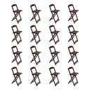 Ver imagem 4 de Kit 8 Jogos De Mesa Bistrô De Madeira Com 2 Cadeiras Dobravel Imbuia - Marrom