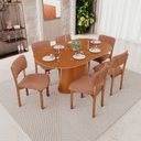 Ver imagem 2 de Kit 06 Cadeiras para Sala de Jantar Cozinha Living Estofada Dara L02 Linho Rosê - Lyam Decor