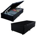 Ver imagem 1 de Cama Box Baú Solteiro Sintético Sereneprime Preto 88x188x44