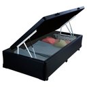 Ver imagem 3 de Cama Box Baú Solteiro Sintético Sereneprime Preto 88x188x44