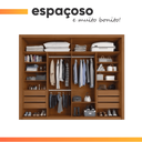 Ver imagem 7 de Guarda Roupas Casal 2 Portas de Correr 6 Gavetas Modena