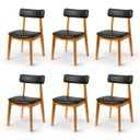 Ver imagem 2 de Kit 6 Cadeira de Jantar Madeira Maciça Alice Estofada Premium Ergonomica Confortável Di Franco