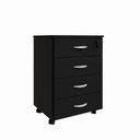Ver imagem 3 de Gaveteiro Volante New City 4 Gavetas 46,5 cm Preto Gebb Work