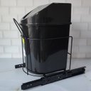 Ver imagem 6 de Lixeira 12 Litros Deslizante Corrediça Telescópica Preta Cozinha Tampa Basculante Aramada