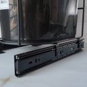 Ver imagem 3 de Lixeira 12 Litros Deslizante Corrediça Telescópica Preta Cozinha Tampa Basculante Aramada