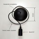 Ver imagem 4 de Luminária Teto Pendente Mdf Lâmina Madeira Moderna Rústica