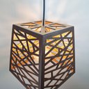 Ver imagem 5 de Luminária Teto Pendente Mdf Lâmina Madeira Moderna Rústica
