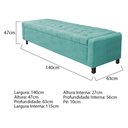 Ver imagem 4 de Calçadeira Baú Casal Everest P02 140cm para Cama Box Suede - Doce Sonho Móveis Azul Tiffany