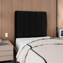 Ver imagem 2 de Cabeceira Solteiro 90 Cm com Frame Carla Suede Preto Artte
