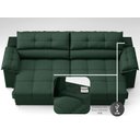 Ver imagem 6 de Sofá com Carregador Usb e Molas no Assento Retrátil Reclinável Mimo 2,30m Velosuede Verde - Netsofas