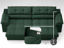 Ver imagem 6 de Sofá com Carregador Usb e Molas no Assento Retrátil Reclinável Mimo 2,30m Velosuede Verde - Netsofas