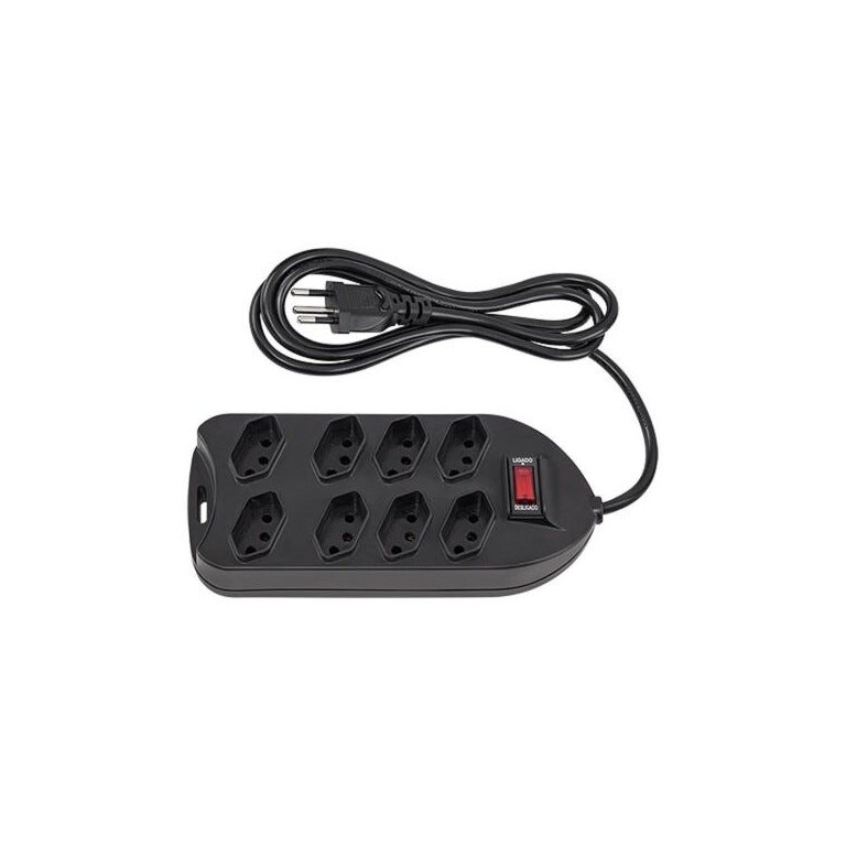 Filtro de Linha Intelbras Epee1008+ 8 Tomadas Bivolt Preto