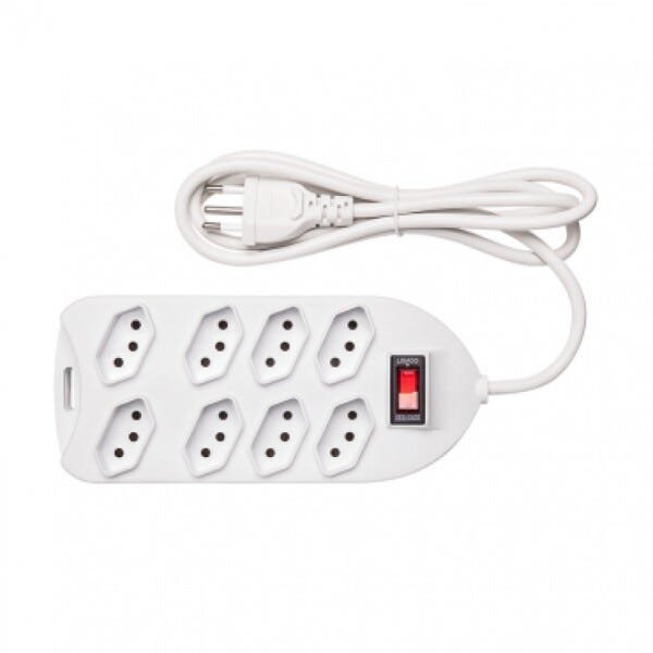 FILTRO DE LINHA INTELBRAS EPE 1008+ 8 TOMADAS BRANCO BIVOLT - 4824003 - 1