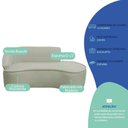 Ver imagem 6 de Kit Divã Recamier Orgânico Marrocos 180cm Lado Direito e 2 Poltronas Amore Bouclé Verde Oliva