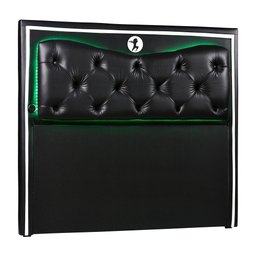 Cabeceira Gamer 1,40 LED e Carregador Ninja X Preto / Branco - Star Confot - 3 Cabeceira Gamer 1,40 LED e Carregador Ninja X Preto / Branco - Star Confot - 3