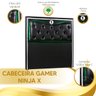 Cabeceira Gamer 1,40 LED e Carregador Ninja X Preto / Branco - Star Confot - 7