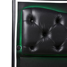 Cabeceira Gamer 1,40 LED e Carregador Ninja X Preto / Branco - Star Confot - 4 Cabeceira Gamer 1,40 LED e Carregador Ninja X Preto / Branco - Star Confot - 4