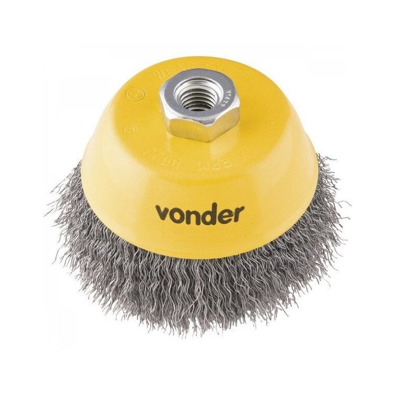 Escova tipo copo 3" ondulada Vonder