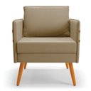 Ver imagem 6 de Kit 01 Namoradeira e 02 Poltronas Suede Marrom Rato Castanho
