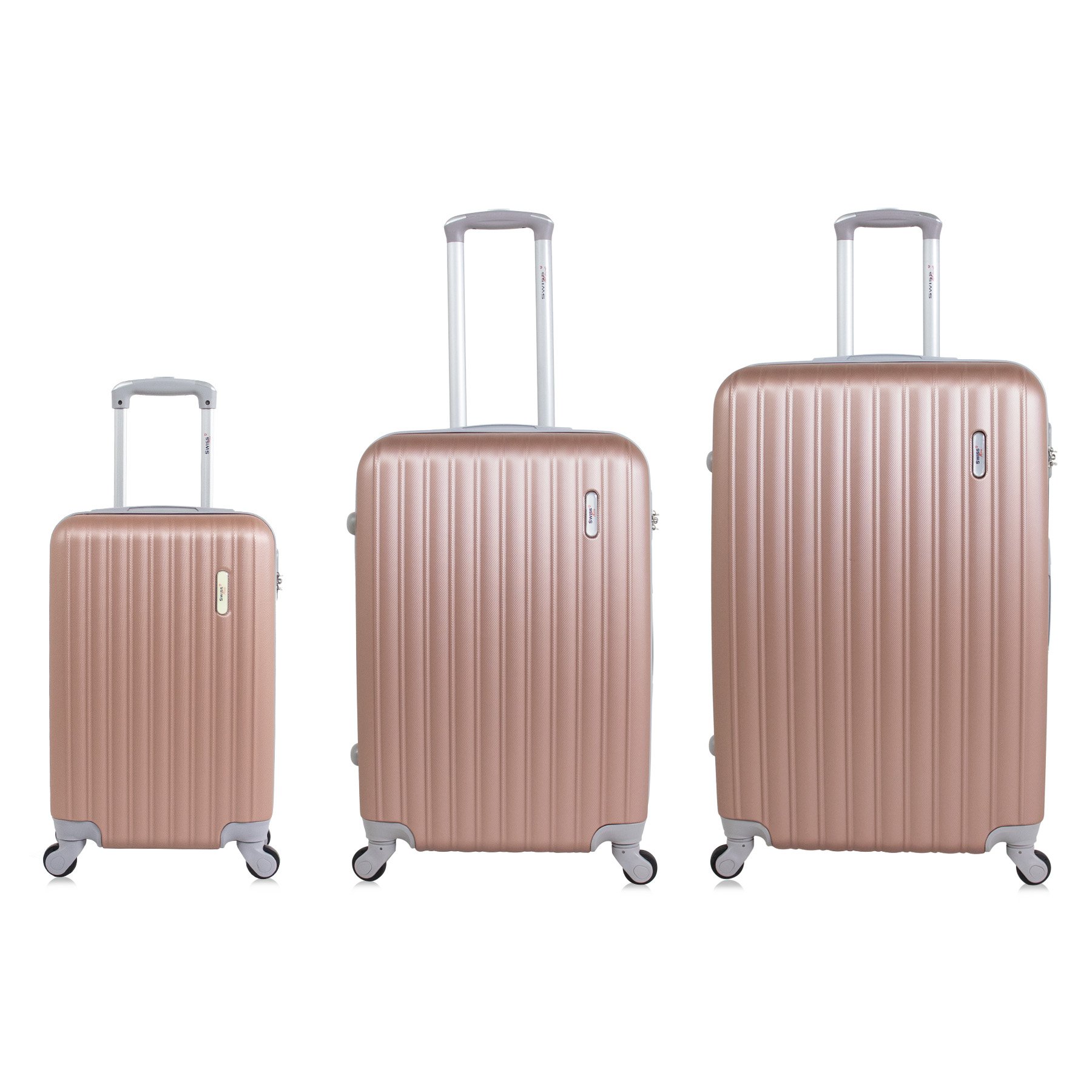 Conjunto de malas de viagem P, M e G Londres Swiss Move Rose - 4