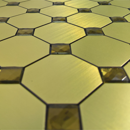 Pastilha Adesiva Aluminio Decoração Banheiro Cozinha Dourado - 4