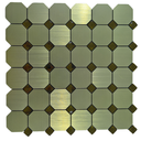 Ver imagem 1 de Pastilha Adesiva Aluminio Decoração Banheiro Cozinha Dourado