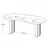 Mesa para Escritório Tamburato Organic Carvalho/branco - Artany Móveis - 4