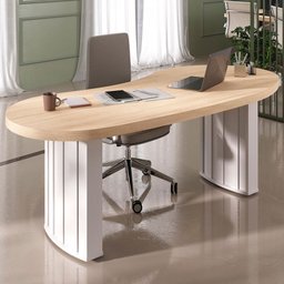 Mesa para Escritório Tamburato Organic Carvalho/branco - Artany Móveis - 1